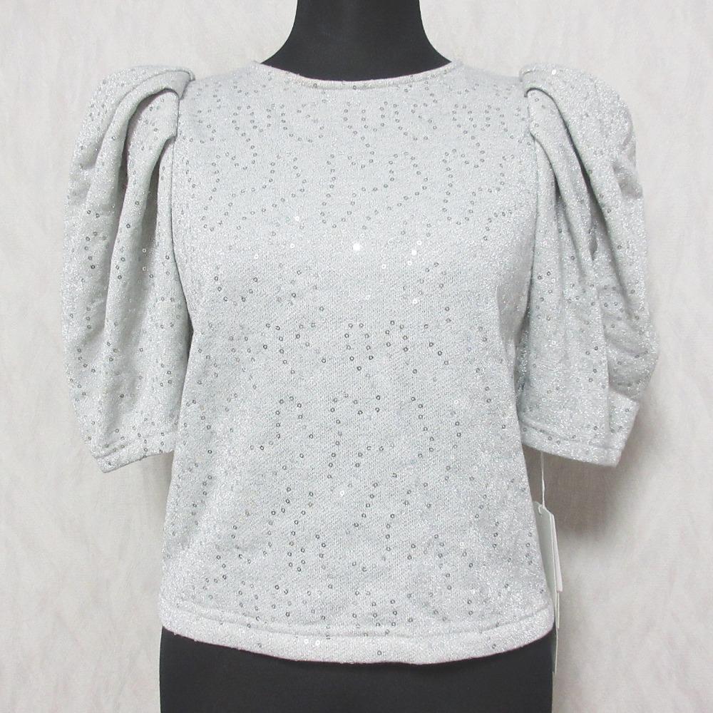 [Used] Good quality 24SS LILY BROWN Sequin cut tops cut and sew LWCT241138 F Gray Women s Luxs Brand used clothing