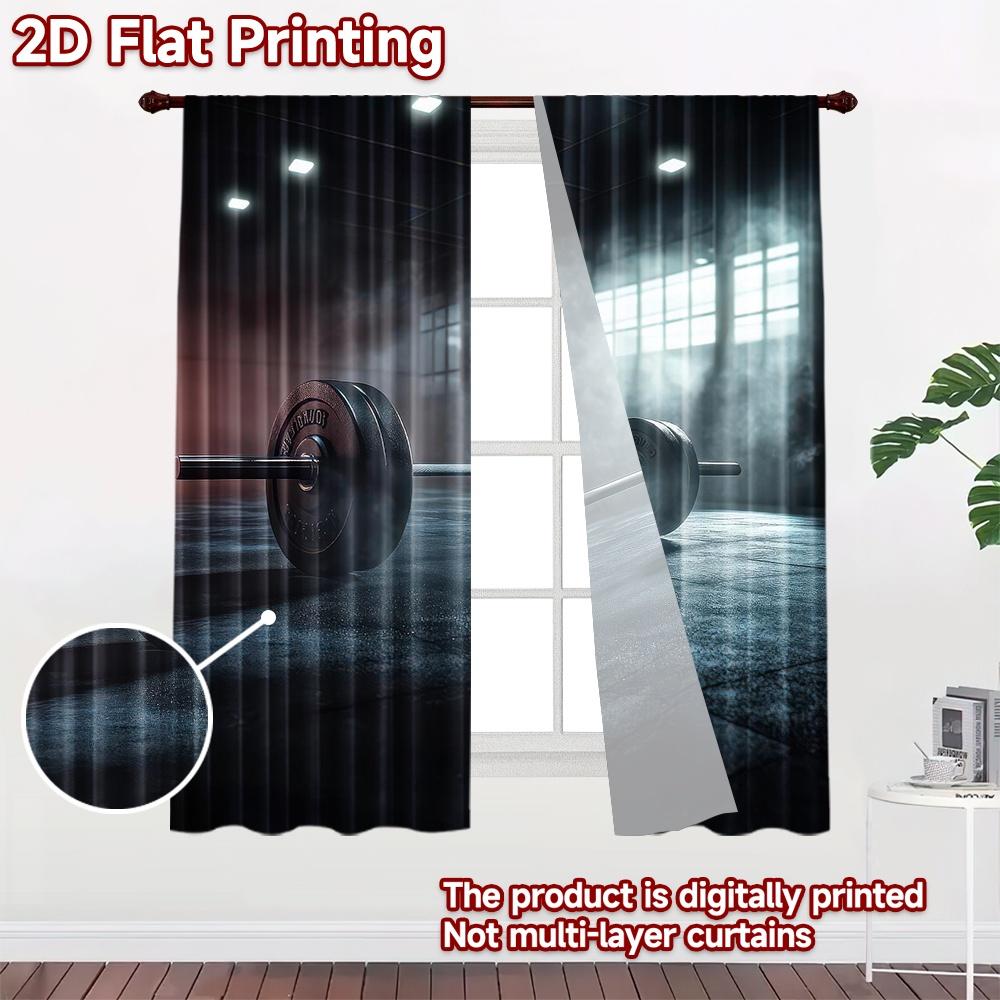 2D flat Photography Backdrop Popular Backdrop Dark Gym Barbell Scene 100% Polyester Birthday Party Use for Bedroom wall