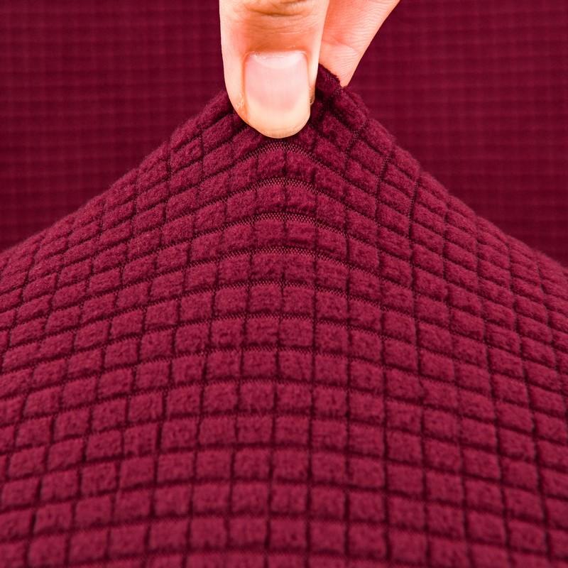 Solid Color Thick Elastic Jacquard Sofa Cover for Living Room - Skirted 1/2/3/4 Seater Options Available
