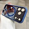 Transparent Magnetic Phone Case For iPhone 17 Air 16 15 14 13 12 11 Pro Max Plus Metal Lens Protection Shockproof Hard Cover