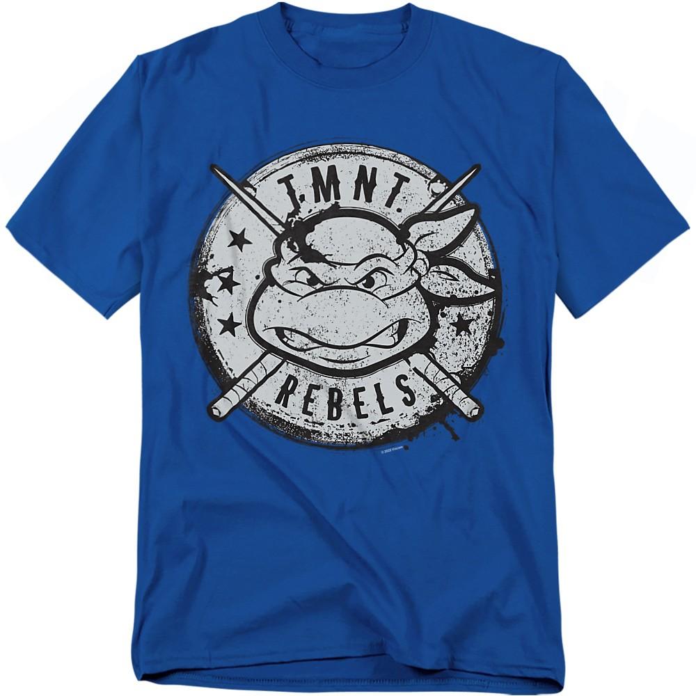 Tmnt Rebels Distressed Logo T-Shirt S-4XL Royal XL