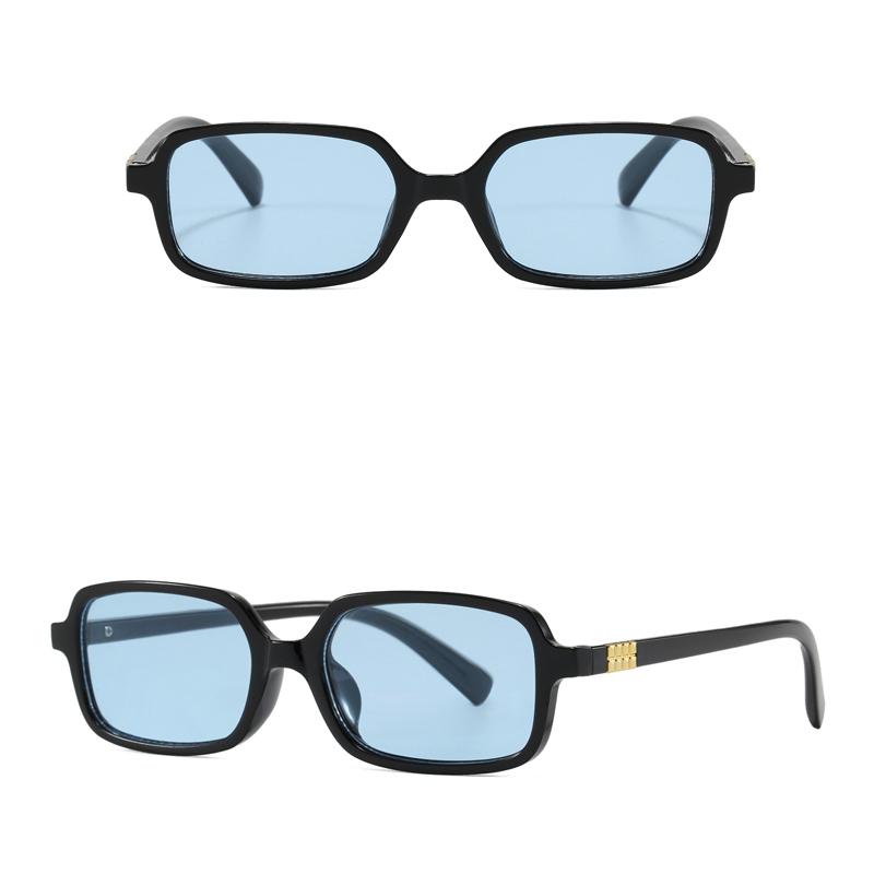 Fashion Retro Rectangle Small Frame Sunglasses For Men And Women Unisex Brown UV Protective Shades