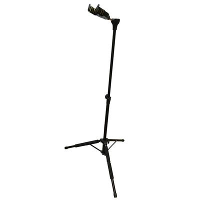 MusicaJP Guitar & Bass Stand, Auto-Locking, Hanging, Foldable, Anti-Tip (Black & Yellow)