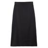 Women's Autumn Black High-Waisted A-Line Long Skirt Chic Style with Back Slit Design