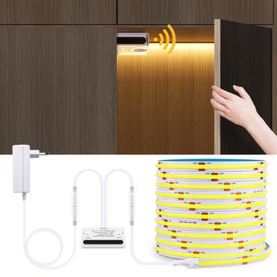 Kontrola czujnikiem ruchu drzwiowym Oświetlenie LED pod szafkę Oświetlenie tylne 24V Taśma LED COB Szafa Witryna Zabawki Buty Półka na książki Oświetlenie