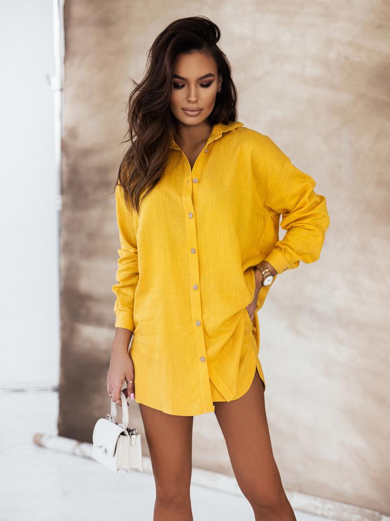 Women's Multi-color Vacation Style Casual Shirt and Shorts Set, 2022