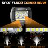 4 Inch LED Driving Lights, 12V 24V Triple Row 78W Spot Flood Golf Cart Headlights, LED Fog Lights For Off Road Truck Jeep Boat Van SUV ATV UTV, 2 Pcs