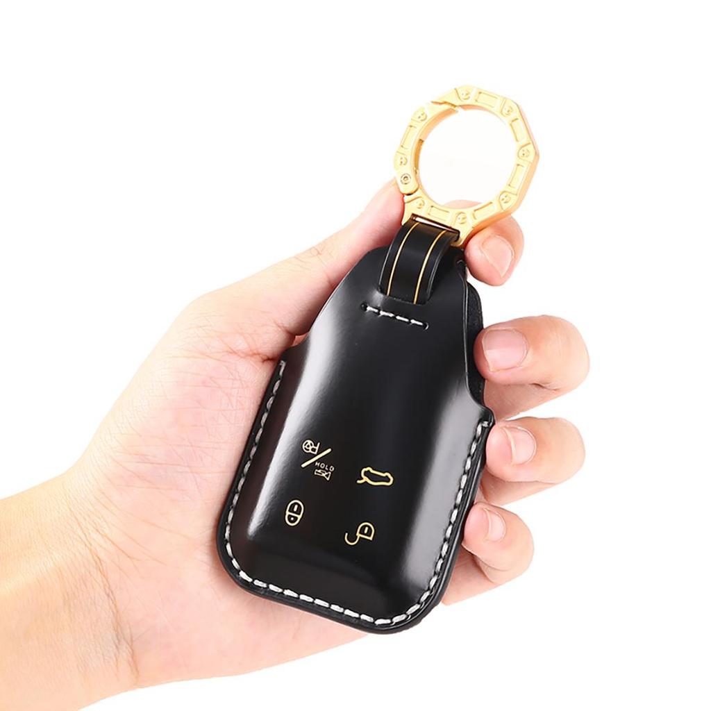 Suitable for Red Flag 23 Years H5h6hs5hs7 Handmade Cowhide High-End Car Key Cover Keychain Car Key Case