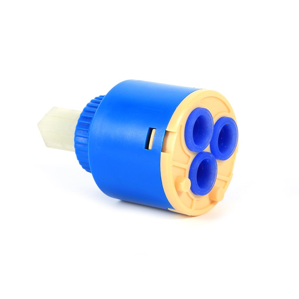 35 40mm Ceramic Cartridge Water Mixer Tap Inner Control Faucet Valve PP Plastic Blue Practical