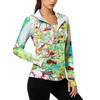 Sudadera Ligera con Cremallera para Mujer con Capucha y Bolsillos Manga Larga Chaqueta de Protección Solar Estampado Tie-Dye Ropa Exterior Informal