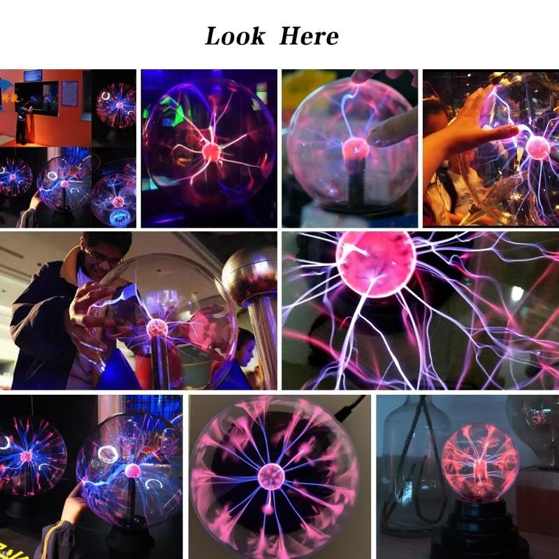3 Inch Magic Plasma Ball Lamp Electric Lamp Night Light Touch Atmosphere Christmas Kid Gift Table Lights Sphere Plasma Lamp