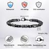 Vnox Oxidized Byzantine Chain Bracelet for Men Women Byzantium Geometric Link Stitching Retro Punk Viking Jewel