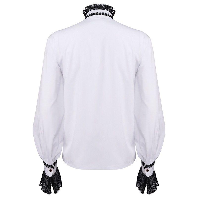 2023 New European and American Spring and Autumn Men's Renaissance Clothing Shirt Medieval Steampunk Gentleman's Top Layered Wear