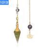 Mixed Aura Natural Spirit Pendulum Crystal Pendant Yoga Gold-plated Buddha Meditation Idea Concentrated Jewelry
