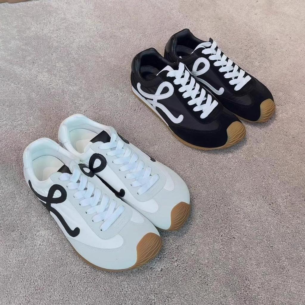 Cowhide Version~ Wang Yibo Has the Same Style of German Training Shoes, Women's Inner Height-increasing Shoes, Thick-soled Crooked Mouth Casual Spo