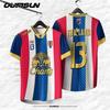 THAILAND Football Soccer V Neck Vintage Shirt National Elephant Logo Badge Map Unisex Men Women Training JERSEY Print Quick Dry Short Sleeve Uniform