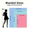 Classic Rabbit and Fruit Pattern Fleece Blanket Botanical Design Soft Warm Throw Boho Interior Decoration Bedding Cover for Home