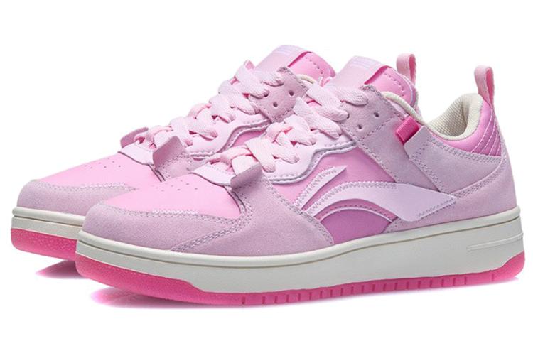 Li Ning Mystic Layer Pro Slip Resistant Abrasion Resistant Low top Skateboard Shoes Women's Cherry Blossom Pink AGCR314-2