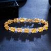 Inlaid Emerald Jewelry Brass Gold Plated Zircon Bracelet Birthday Gift