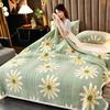 Synthetic Milk Velvet Autumn Winter Warm Blankets for Bed 3 Layers Thicken Lambwool Sofa Blanket Warmth Fluffy Warmth Blanket