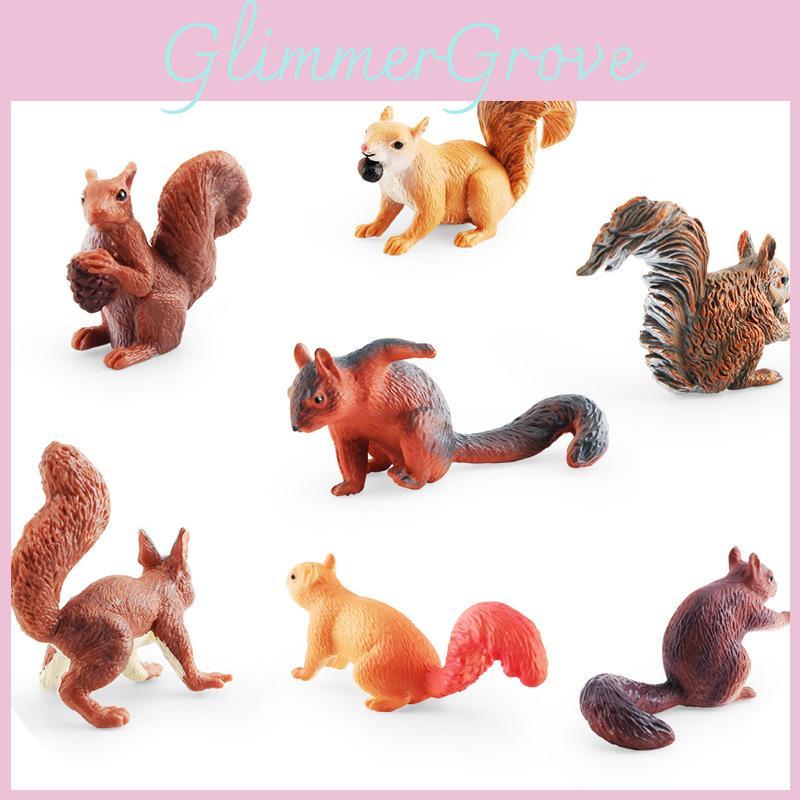 Realistic Miniature Squirrel Model For Desktop Decoration Perfect For Nature Lovers