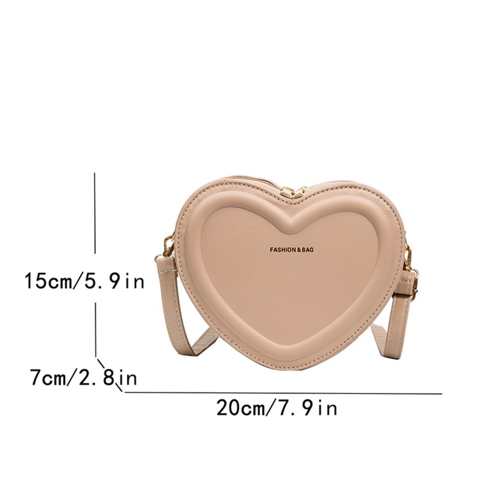 Borsa a Spalla Donna Forma di Cuore Casual Rossa Grande Capacità Portafoglio da Donna Pelle PU Borse alla Moda Capodanno