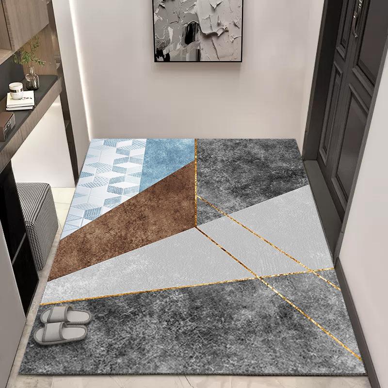 Nordischer Luxusdruck Großer Teppich Design Rutschfester Teppich für Wohnzimmer Schlafzimmer Weiche Bodenmatte Heimdekoration Klassisch Schön