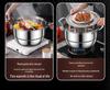 Three-Layer 304 Steel Steamer Pot with Large Capacity for Multi-Functional Cooking