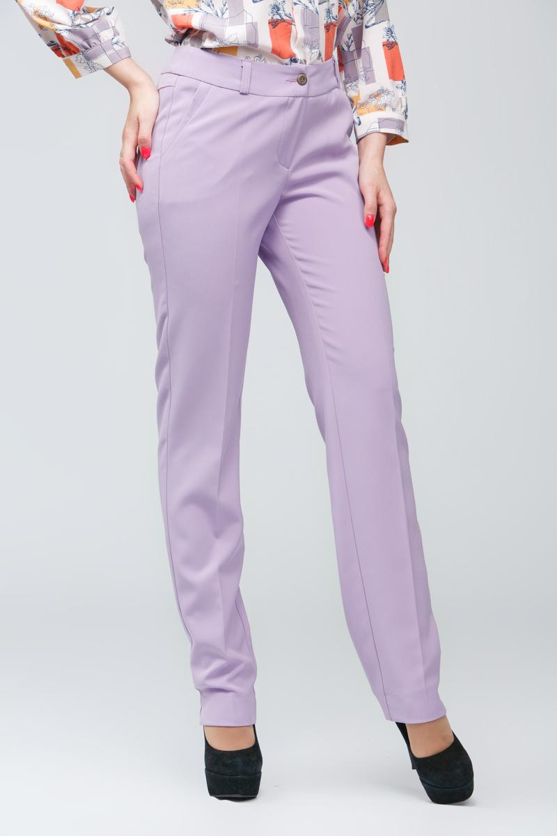 

Звужені класичні штани середньої посадки 34 мальвовий