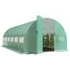 Garden Tunnel Greenhouse 18m², Garden Tunnel Greenhouse with Doors and 12 Windows with Mesh Screens, 295x597x200cm, Green