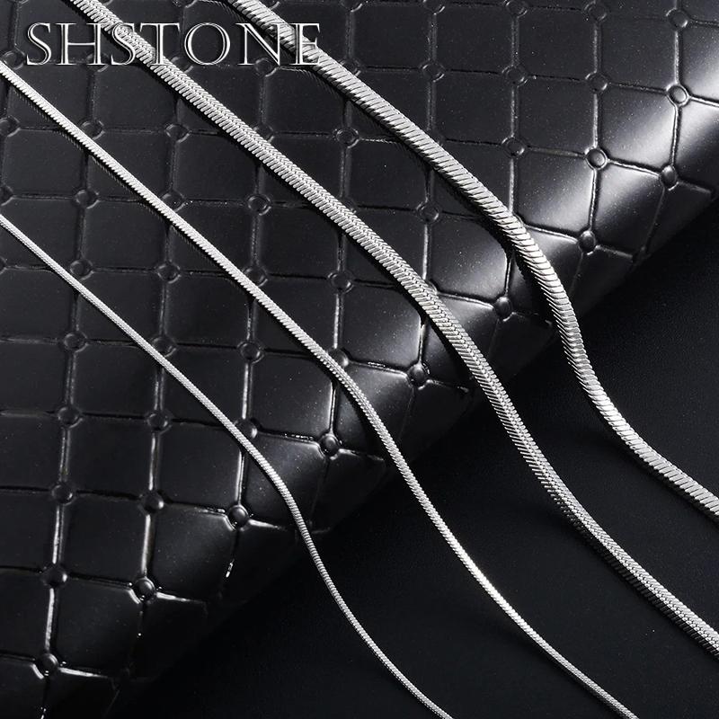 925 Sterling Ezüst Szélesség 1mm/2mm/3mm Kerek Kígyólánc Divatos 40-75cm Ezüst Nyaklánc Nőknek Férfi Ékszer Party Ajándékok