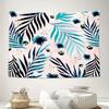 Botanical Tapestry Forest Wall Hanging Nature Decor Greenery Wall Art Bedroom Living Room Aesthetic Home Decor Jungle Tapestry W