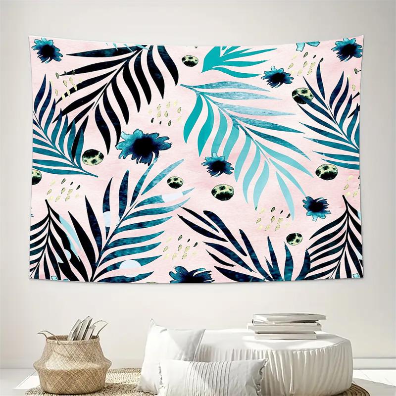 Botanical Tapestry Forest Wall Hanging Nature Decor Greenery Wall Art Bedroom Living Room Aesthetic Home Decor Jungle Tapestry W