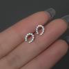 Cute Mini Mouse Stud Earrings for Women with Zircon Girls Piercing Jewelry Gift