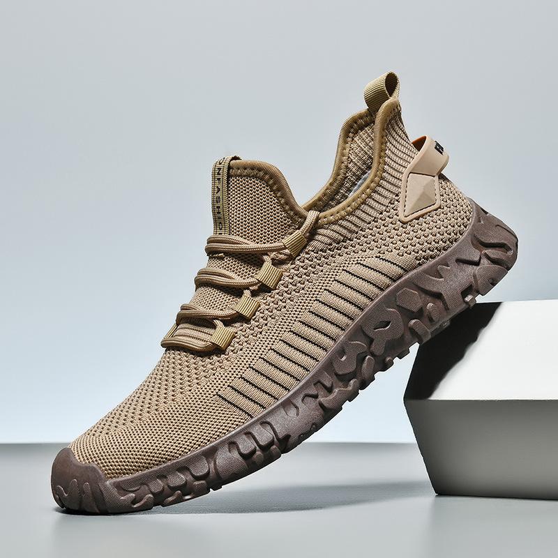 

2025 весна и лето новые летающие тканые мужские повседневные спортивные нескользящие туфли для папы с одной педалью мужские удобные прогулочные мужские туфли 44