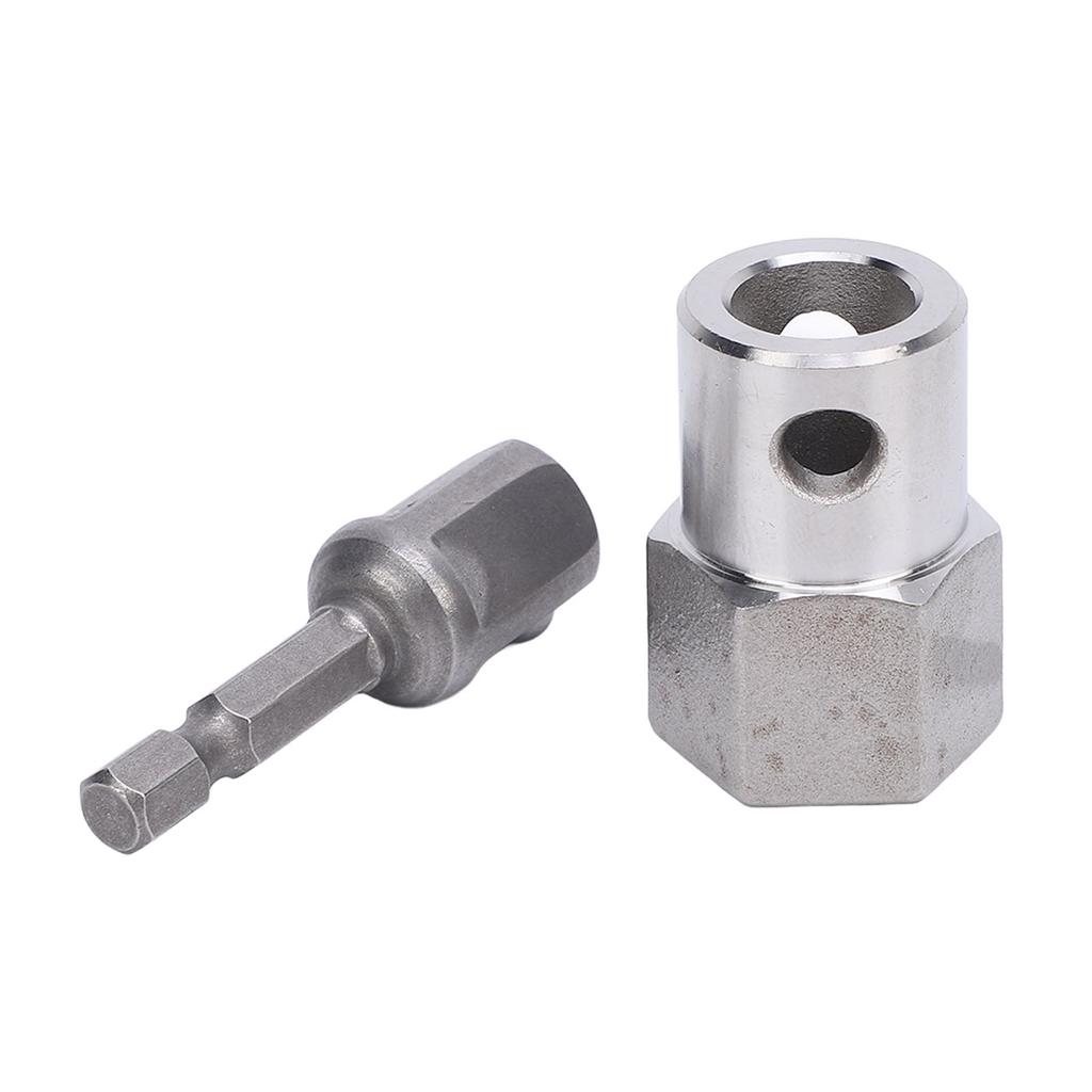 Trailer Jack Drill Adapter Metal Stainless Steel Cordless Drill Adapter Kit with 12 Inch Socket