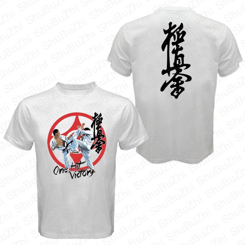 

Kyokushinkai Kyokushin футболка Kai Kan Karate футболка Один удар - смерть ММА Змішані бойові мистецтва Нова чоловіча літня бавовняна футболка XL