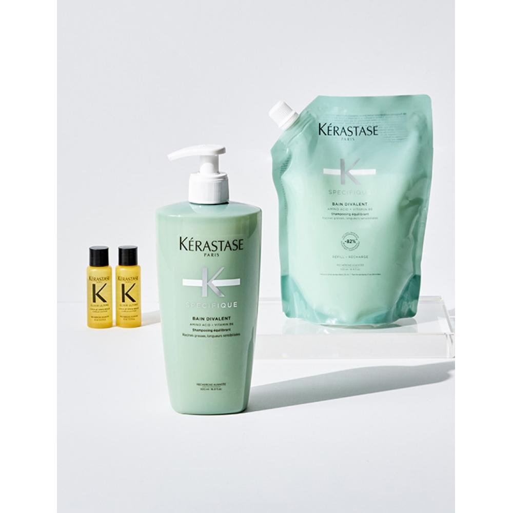 Kerastaz Bang Divalon Shampoo 500ml Original+refill Set  Alixir Team 15ml 2