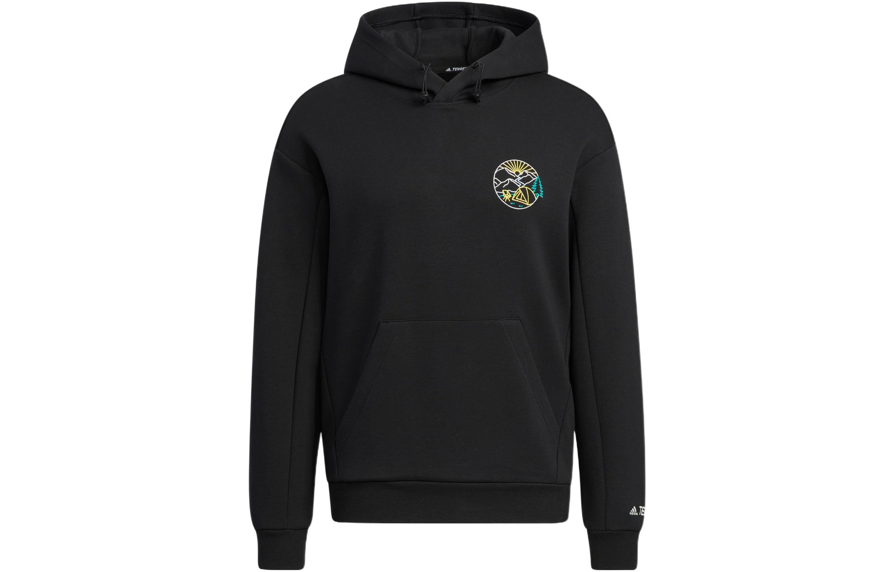 Adidas Sweatshirts Unisex Black Hooded Moderate Regular HN2018 S