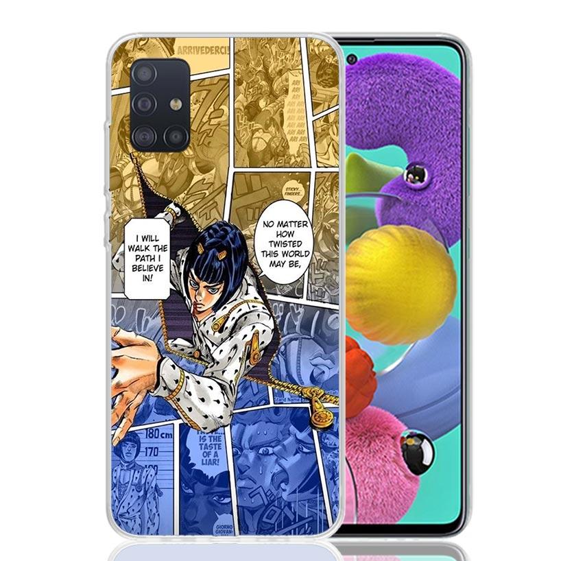 

Чехол для телефона JoJo Adventure Бруно Буччеллати Для Samsung Galaxy A52 A32 A22 A12 A02S A50S A30S A51 A31 AA71 Note 20 Ultra 10 S10 P Samsung A02