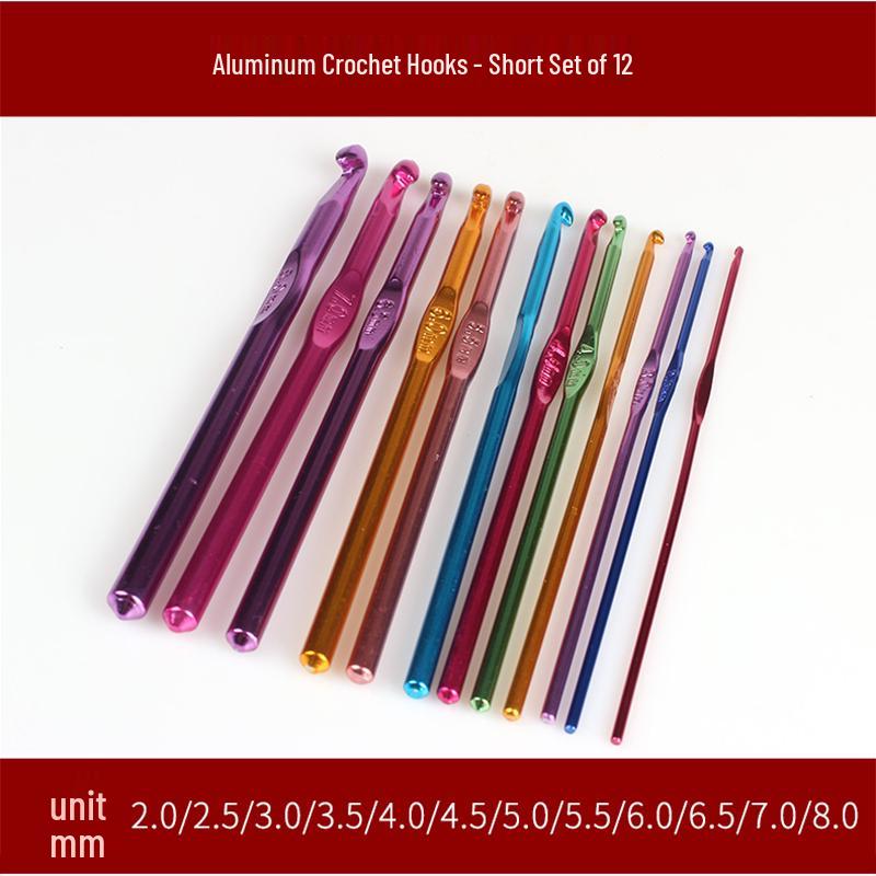 Beginner Soft-Grip Crochet Hook Set for DIY Knitting and Micro-Hooking