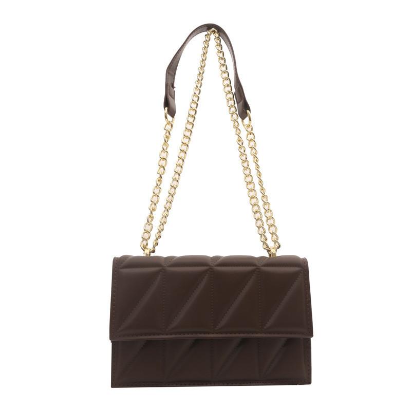 2024 New Korean Style Mini Shoulder Bag With Chain Embroidery Street Chic Soft Pu Leather Crossbody Bag For Women In Various Colors