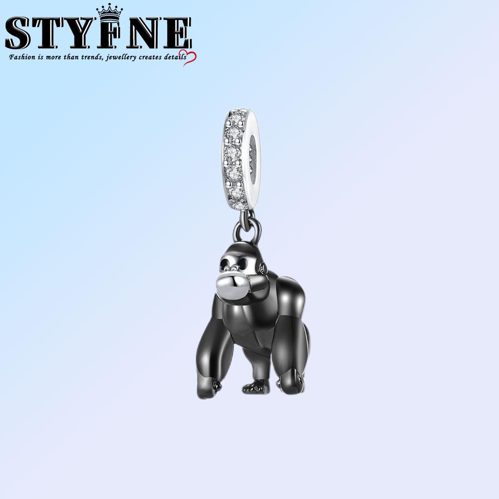 Copper Black Charm Cute Panda Bat Beads Suitable For Diy Birthday Party Gift Jewelry Bracelet Accessories