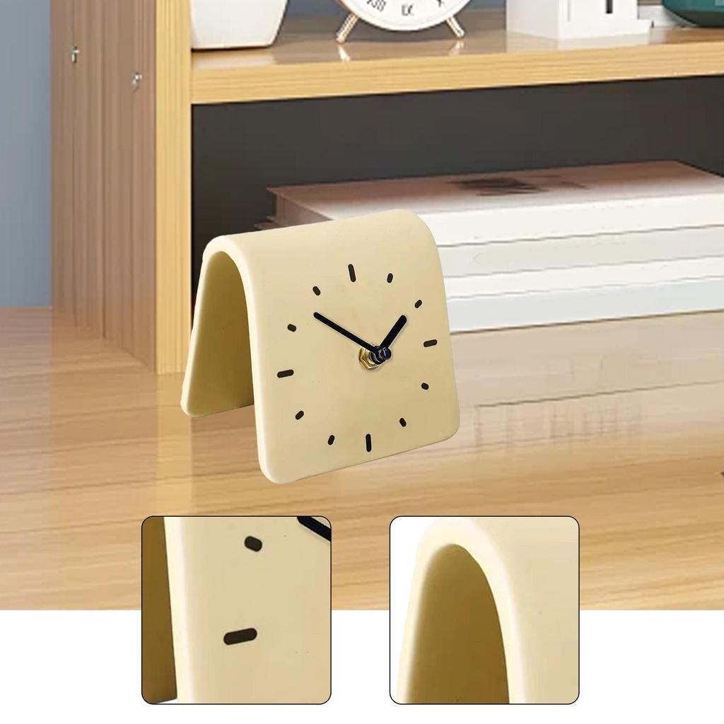 Elegant Minimalist Desk Clock Silent Acrylic Table Clock Decorative Ornament for Home Shelf Entryway Living Room