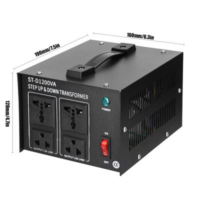 Transformador elevador y reductor de tamaño compacto Convertidor de voltaje 1200VA Electrodomésticos portátiles para el hogar