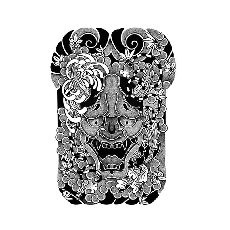 

Open Door Prajna Waterproof Semi-Permanent Full Back Herbal Tattoo Sticker - Long Lasting, Large Size for Men & Women, Advanced Juice Simulation. 34x48 cm