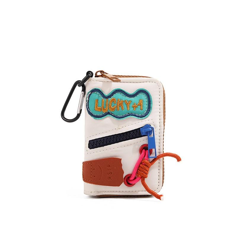 New INS style Korean style short zipper multi-card slot wallet cute girly niche design card holder