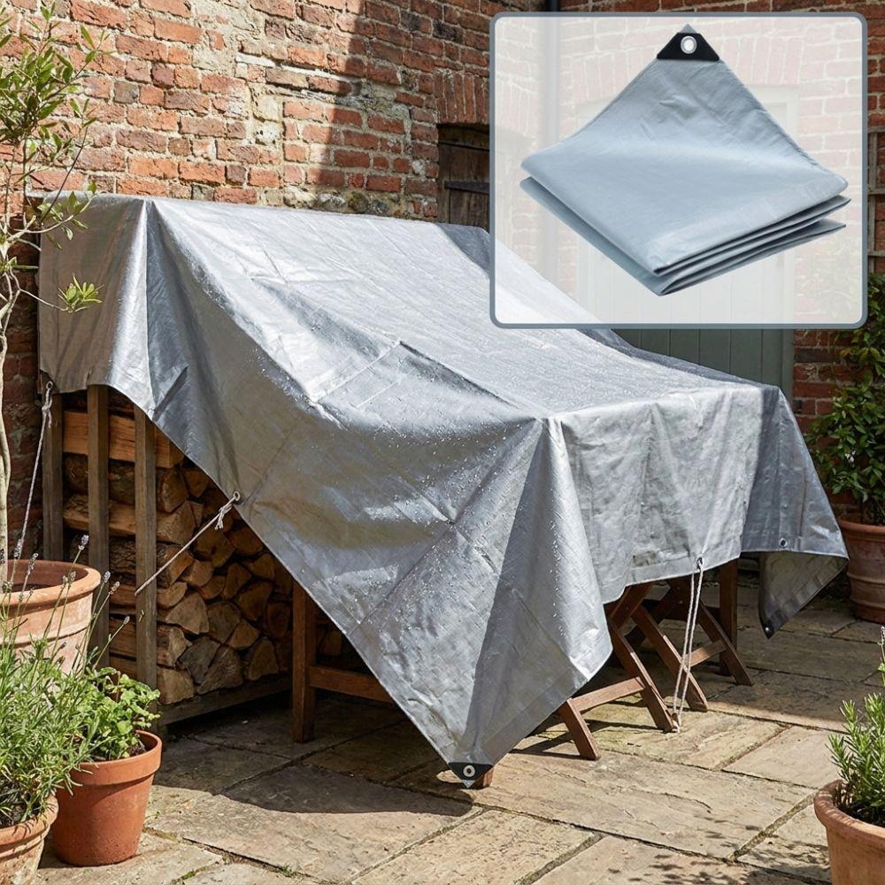Double Thickened PE Waterproof Sun Shade Tarp Yard Waterproof Cargo Cover Tarp  Truck Cover