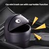 Cute Car Trash Can Universal Fit 2L Swing Lid Organizer Durable Storage Box for Auto Office and Home Use