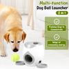 Dog Tennis Ball Launcher Dogs Interactive Puppy Ball Thrower Machine Automatic Treat Dispenser Training Toys for Indoor Outdoor